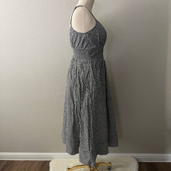 Tecovas Cotton Tank Tiered Midi Dress in Black and White Gingham, Size XL - Picture 6 of 11
